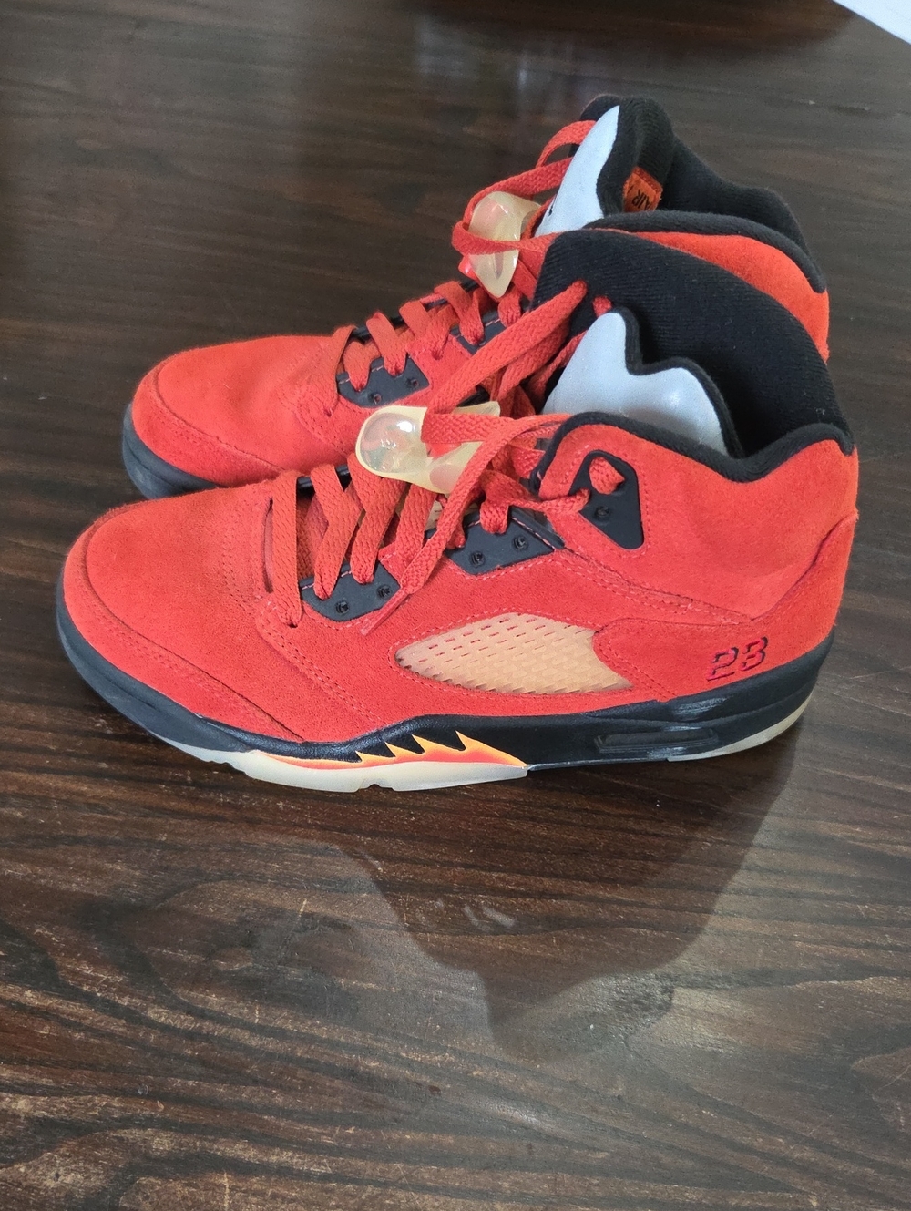 Nike Kids Red and Black High-Top Sneakers